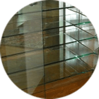 Glass tabletops and shelves for elegant and modern interiors. Enhance your space with sleek and transparent surfaces.