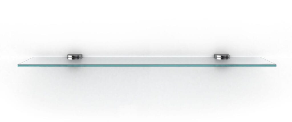 The allure of glass shelving in modern interiors